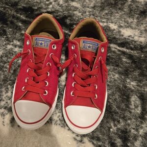 All Star Converse Red Sneakers - Youth/Boy size 5 equivalent to a Wonen's size 7